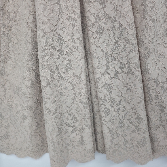 L’Agence Kylo Lace Shirt Dress Size 0 Beige Sleeveless Zip Front Collared Midi - Picture 9 of 10